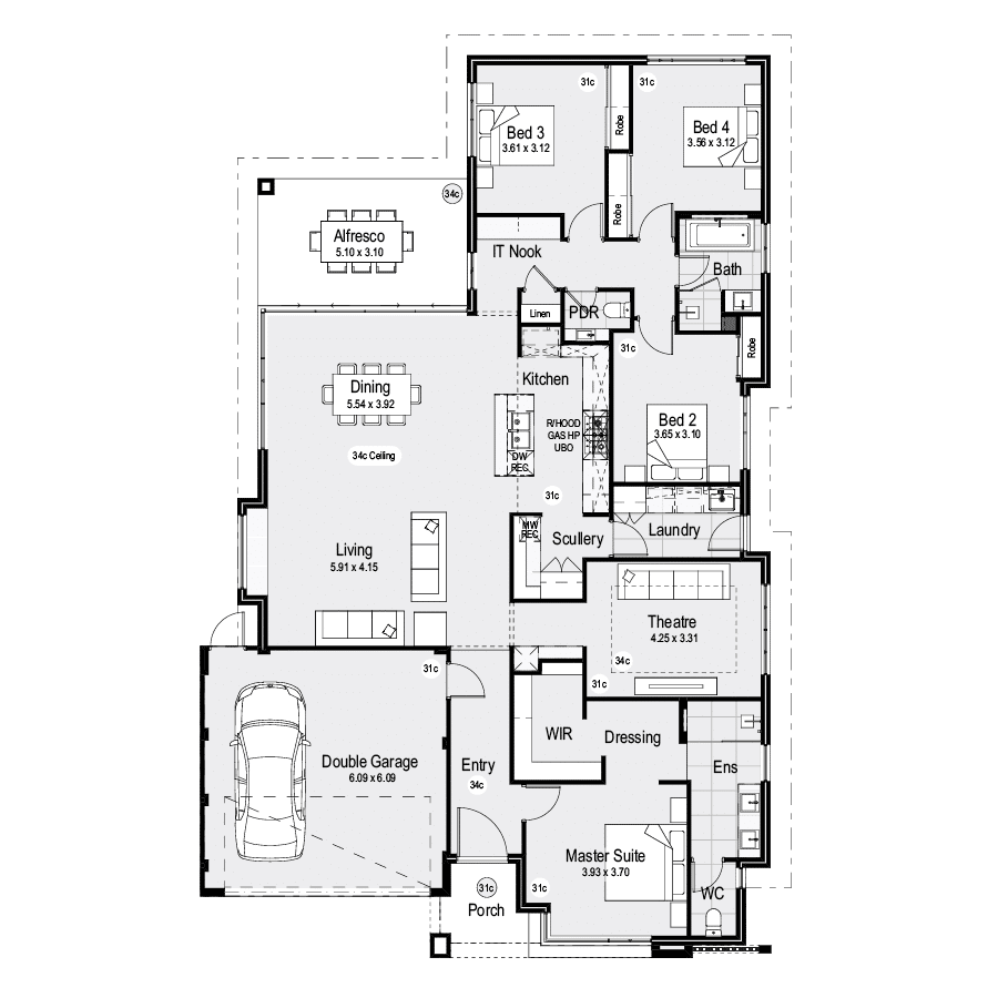 Palm Display Range 900x900 Floor Plan