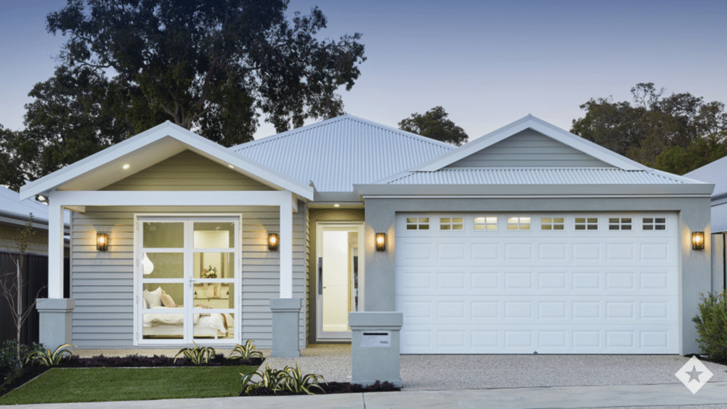 This image showcases the weatherboard cladding on The Fairbanks elevation.