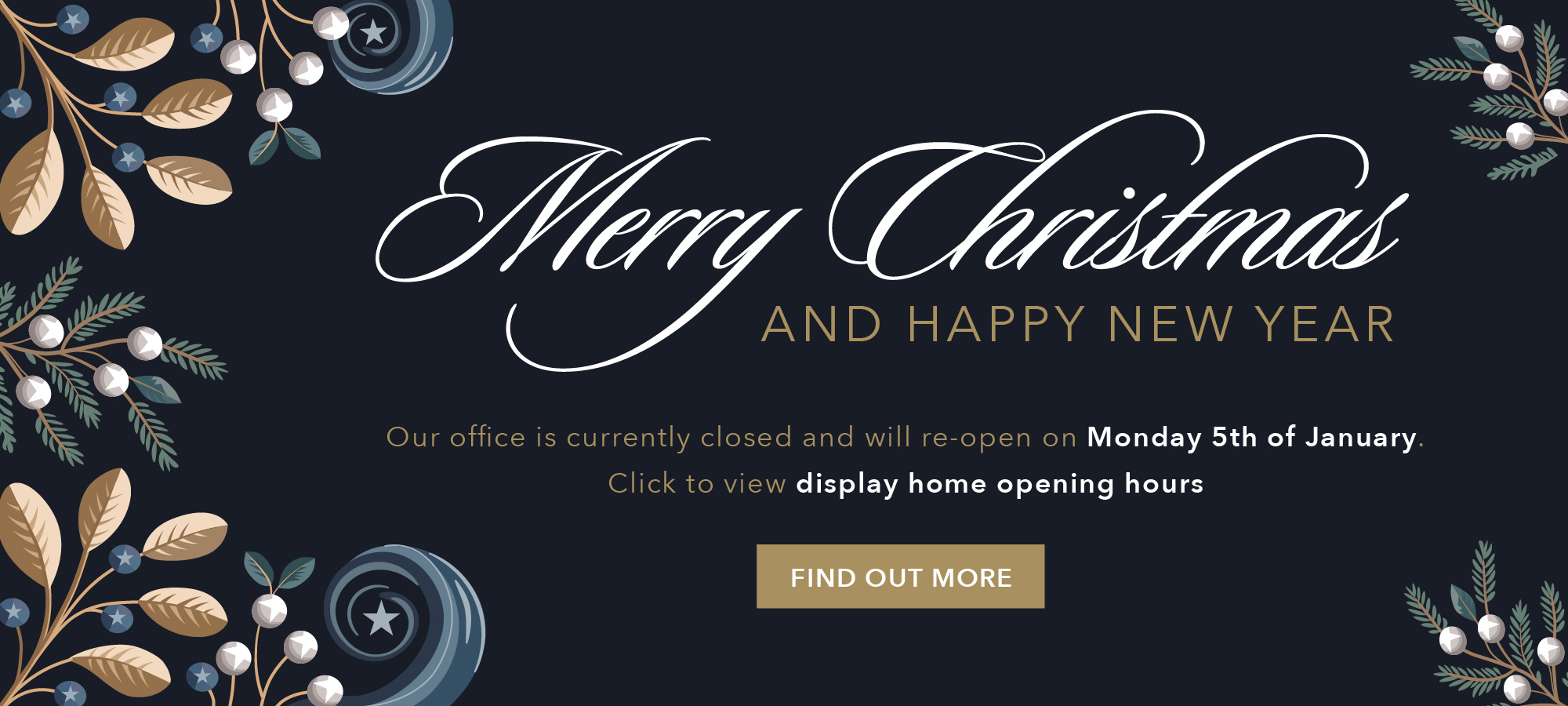 RED19587 Christmas Closure Banner